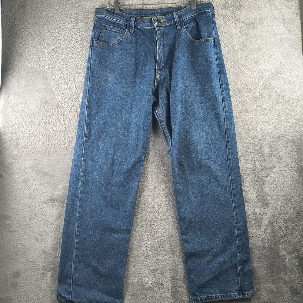 Wrangler Five Star 34x30 Jeans Flex Relaxed Fit 1097FXVMD T001 Blue Denim